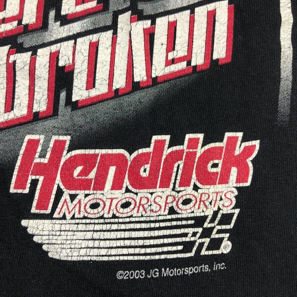 Jimmie Johnson NASCAR Shirt Men's Medium Black Colorful No Limits Racing Tee #48 - Picture 10 of 15